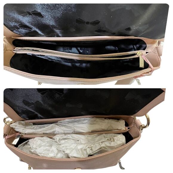 NWT Ted Baker Taupe Padlock Leather Handbag - Picture 13 of 16